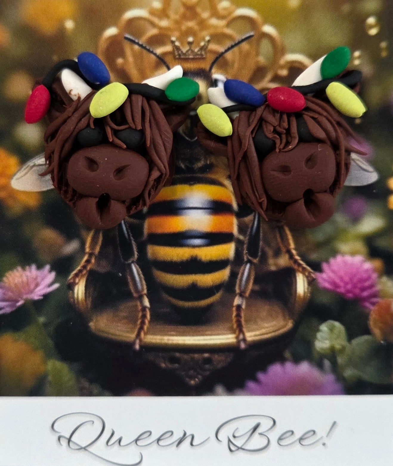 HIGHLAND CHRISTMAS COW STUD EARRINGS!
