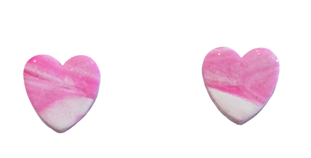 SMALL HEART STUD EARRINGS IN MANY COLORS!