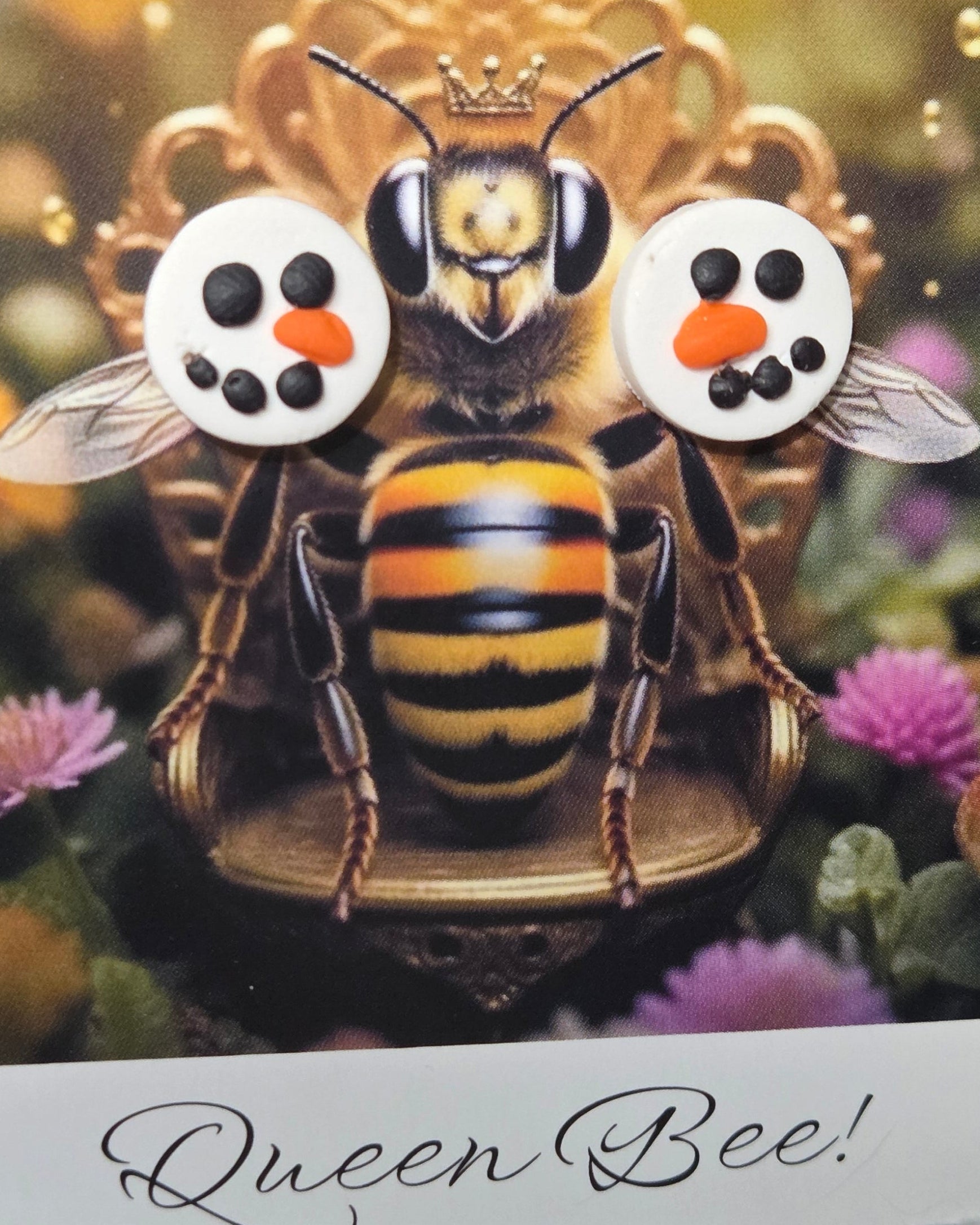 SNOWMAN FACES STUD EARRINGS!