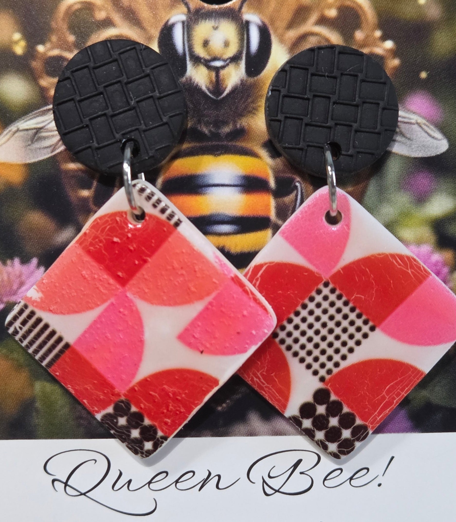 RETRO DESIGN DANGLE STUD EARRINGS!