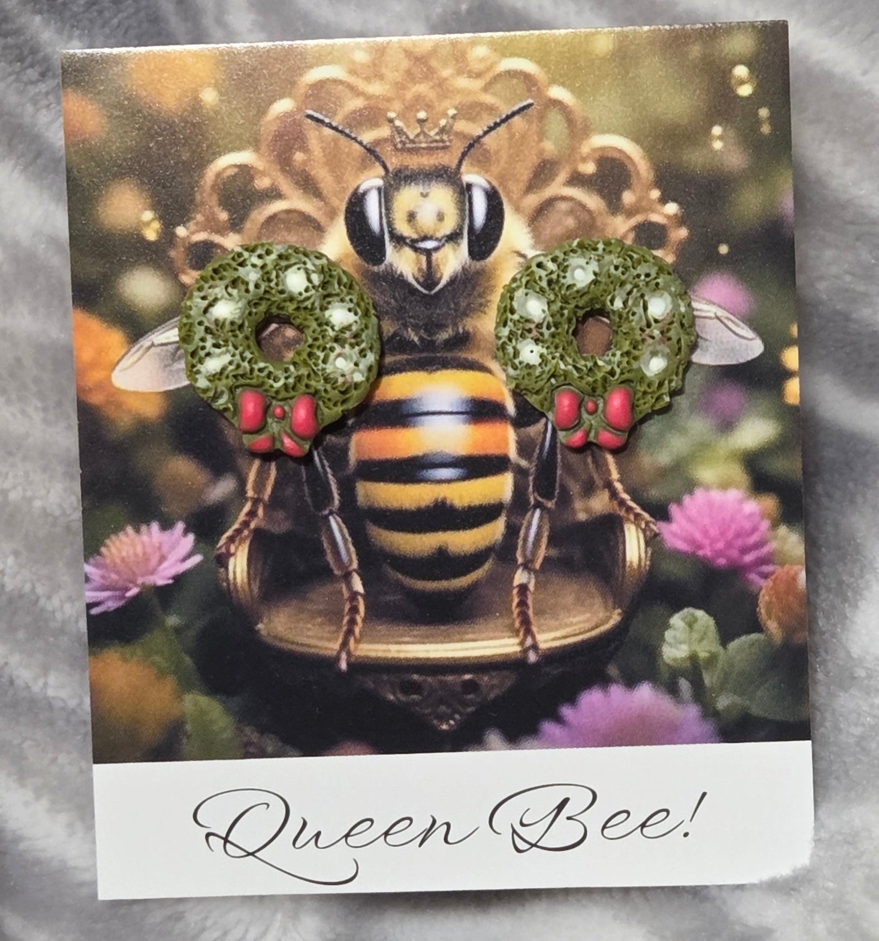 Christmas Wreath Stud Earrings!