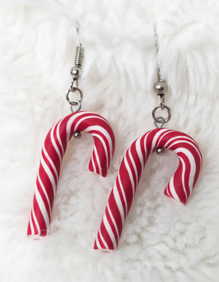 CANDY CANE DANGLE EARRING!