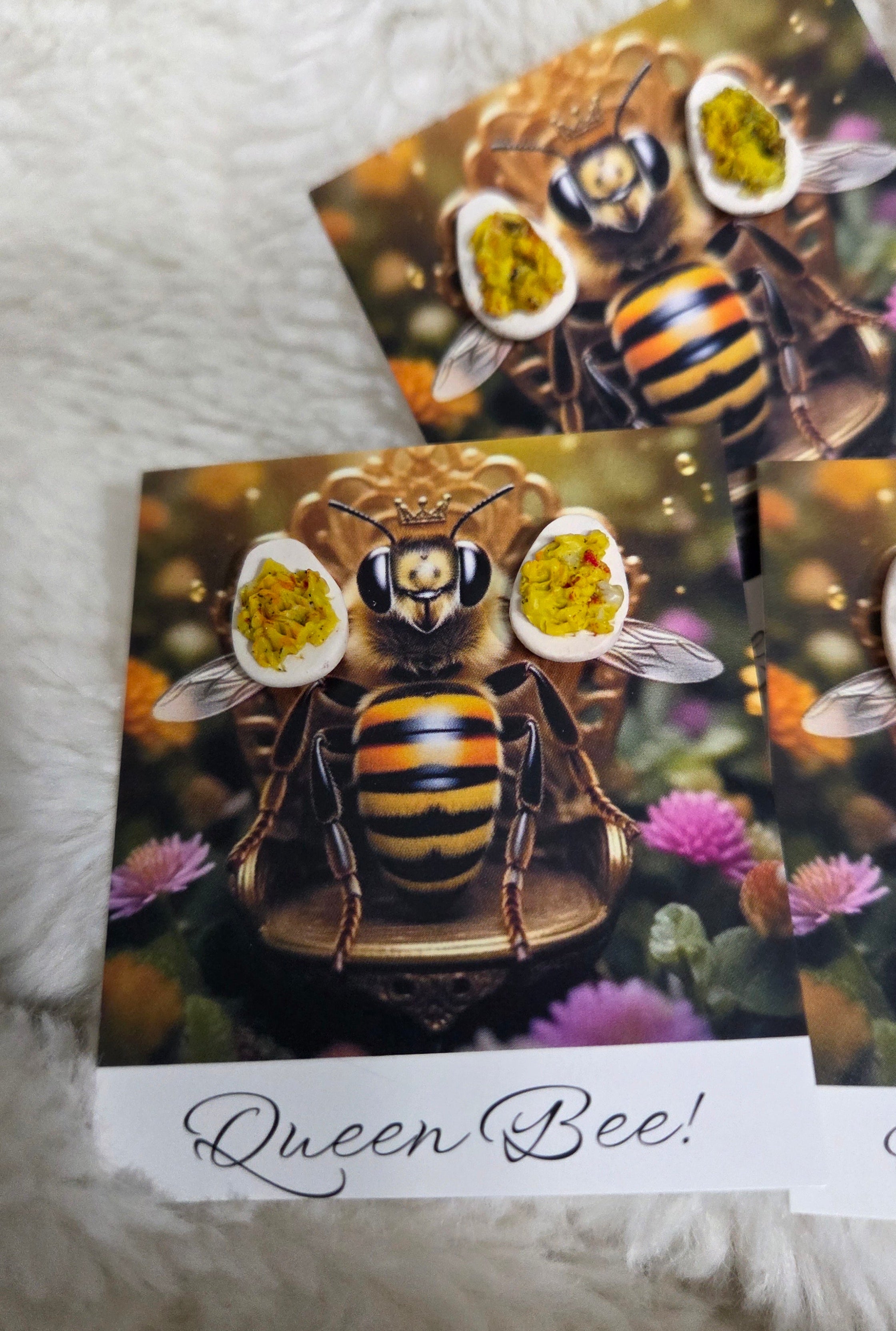 DEVILED EGG STUD EARRINGS!