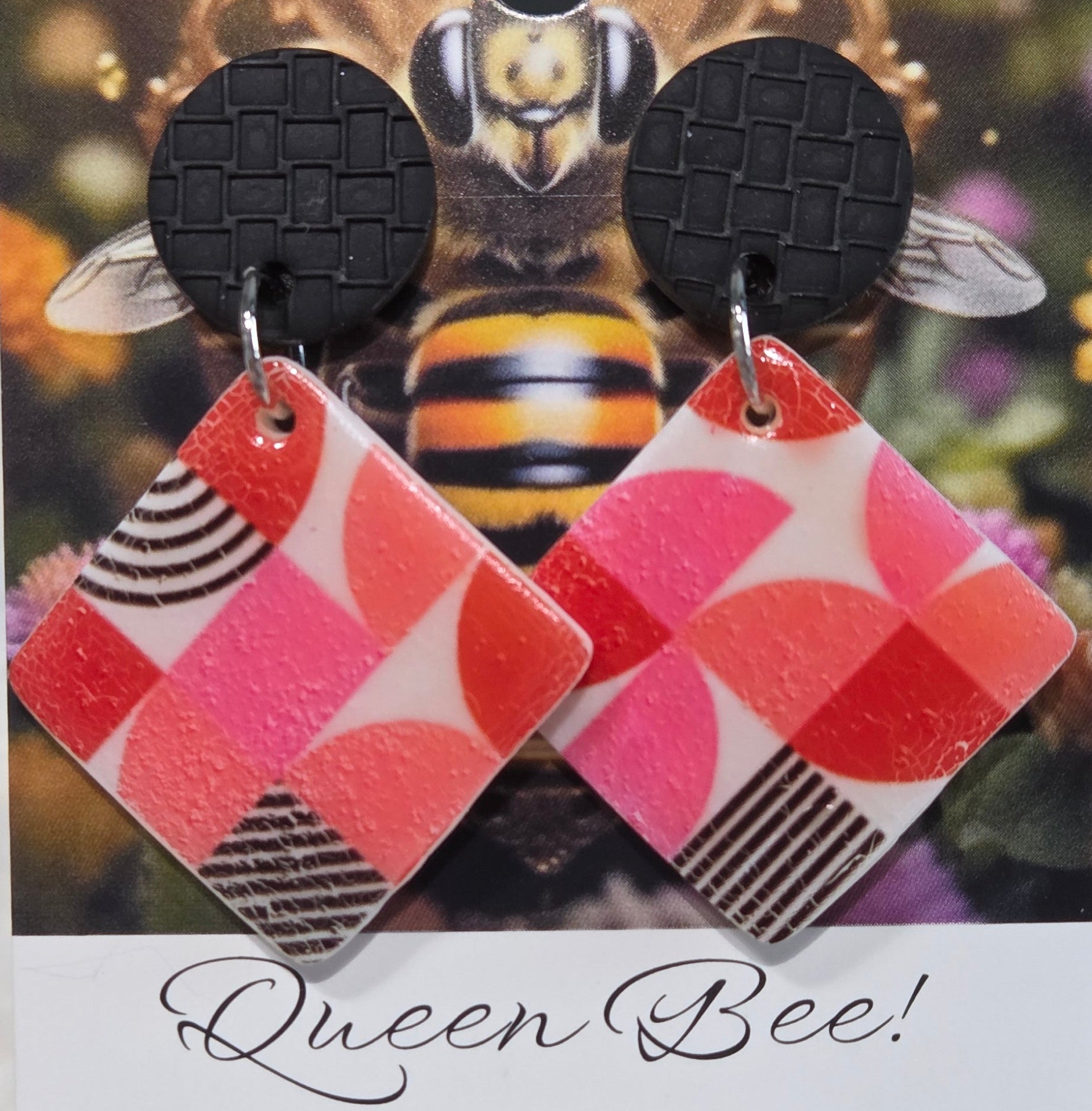 RETRO DESIGN DANGLE STUD EARRINGS!