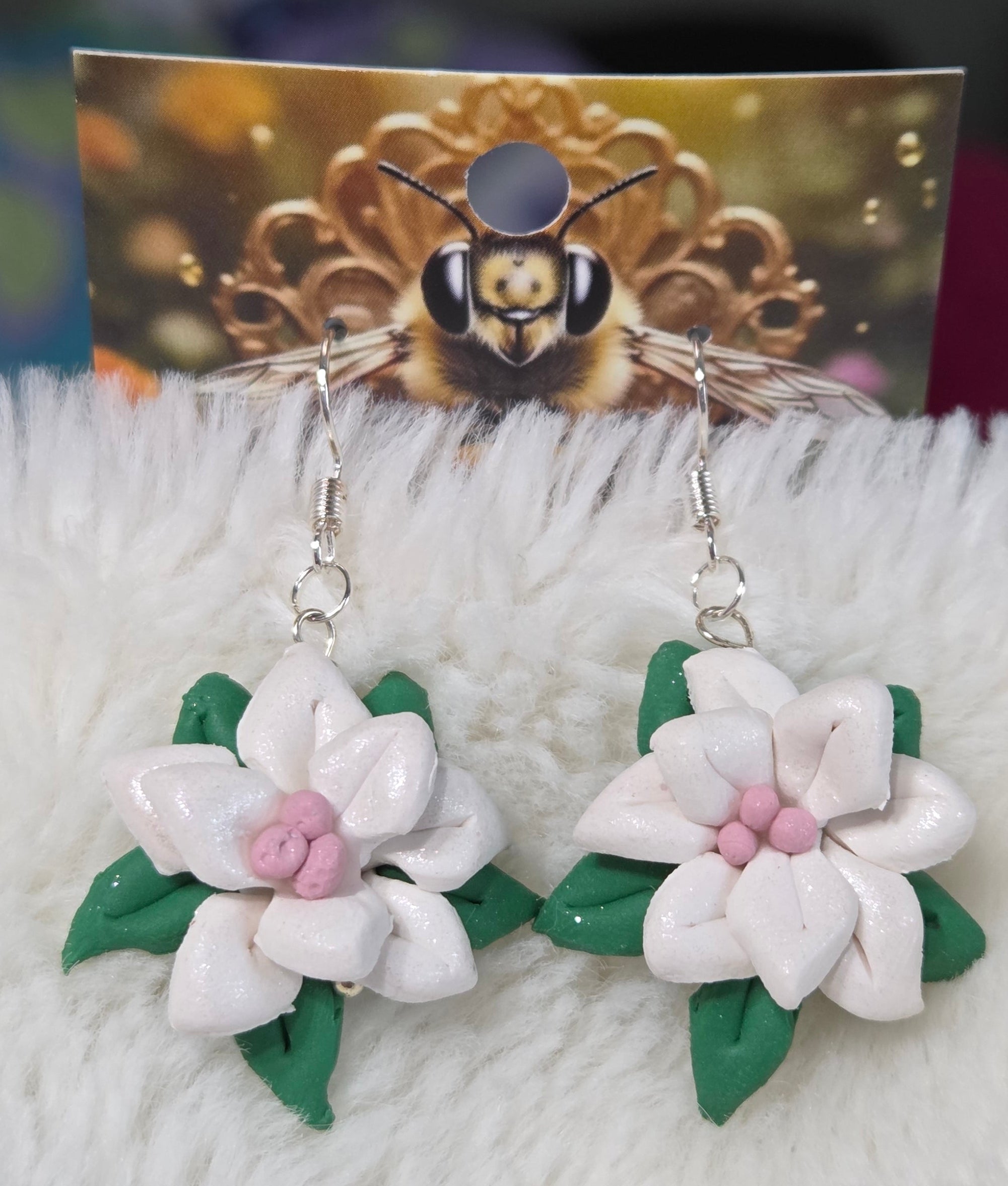 POINSETTIA DANGLE EARRINGS!