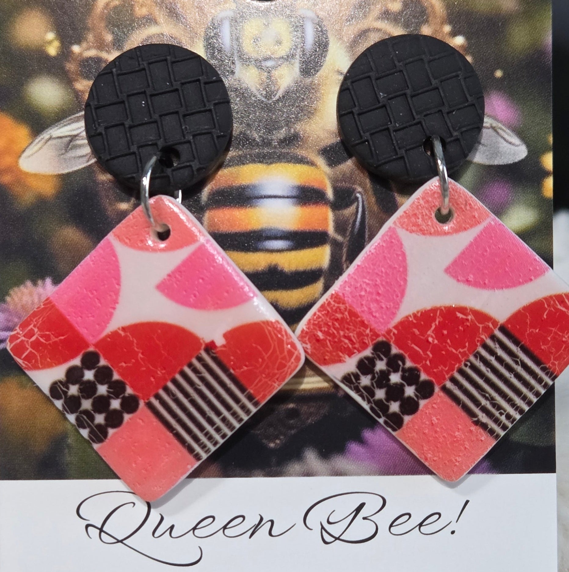 RETRO DESIGN DANGLE STUD EARRINGS!