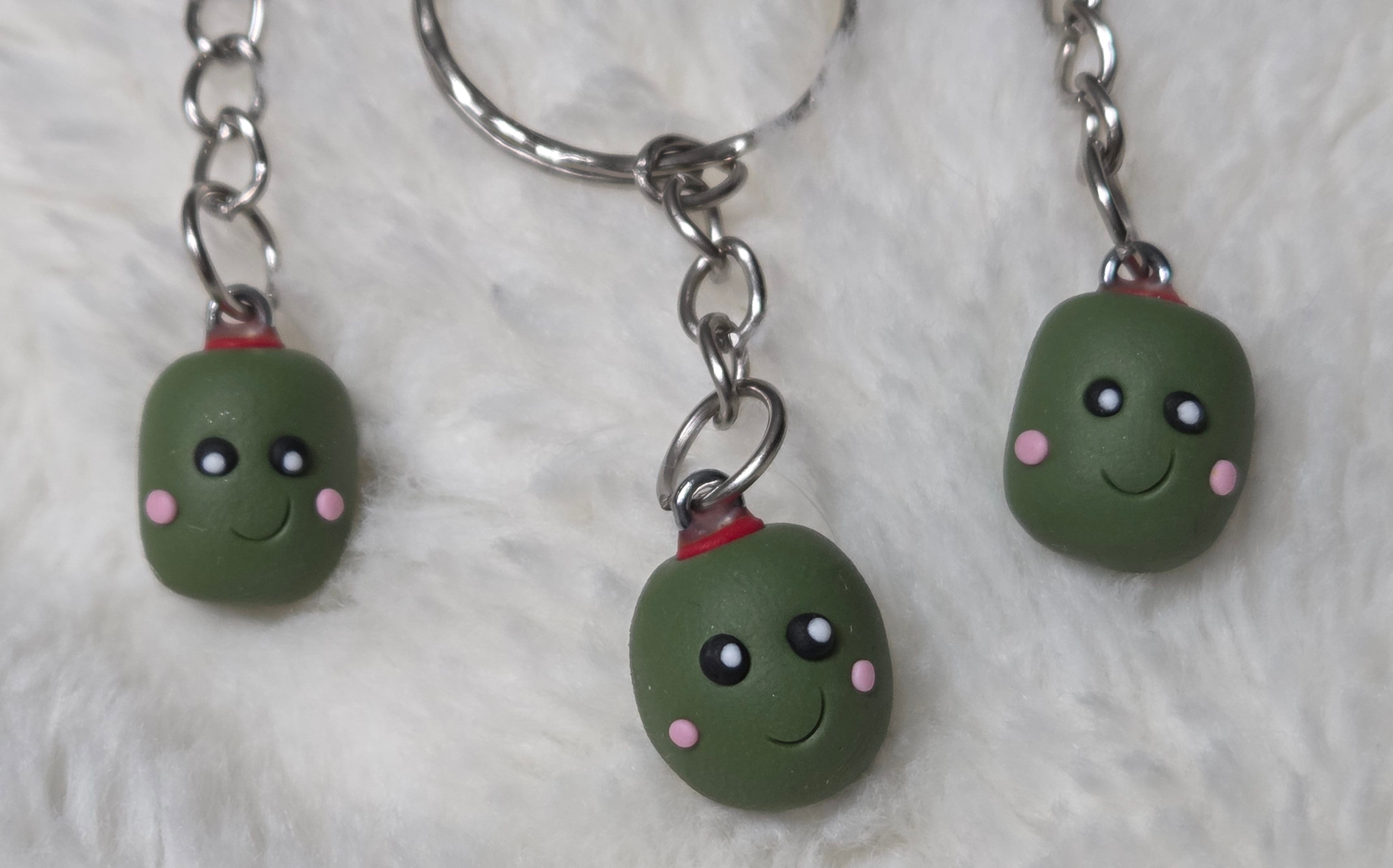 HAPPY OLIVE KEYCHAIN!