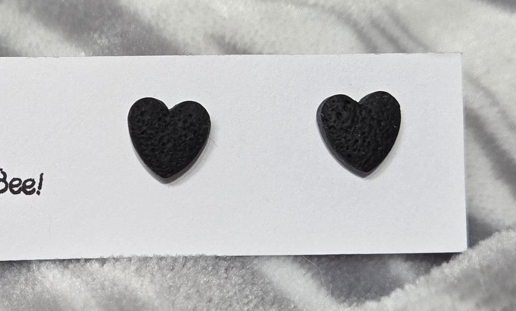 SMALL HEART STUD EARRINGS IN MANY COLORS!