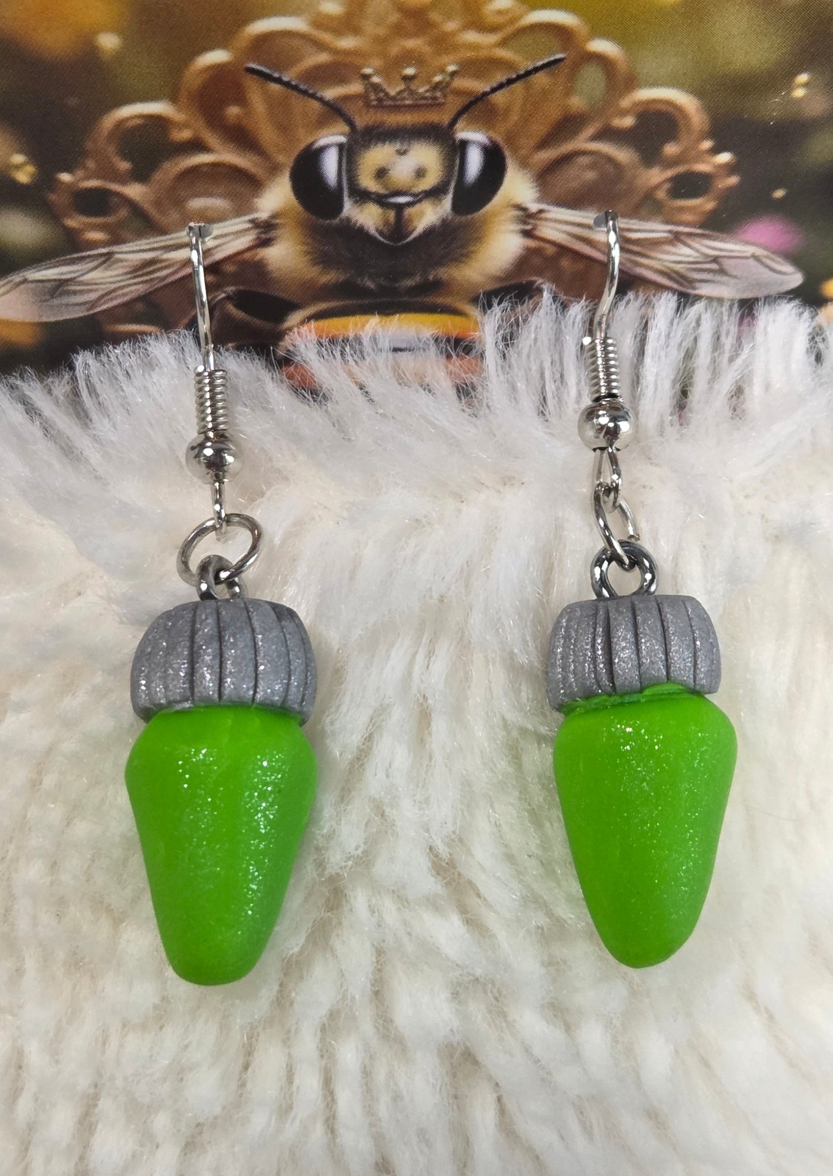 CHRISTMAS LIGHT DANGLE EARRINGS!