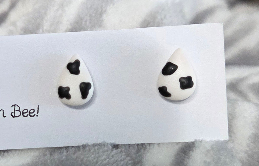 COW DROP STUD EARRINGS!