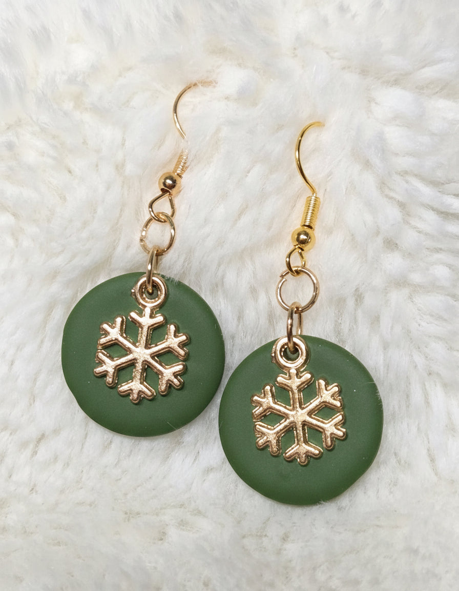 ROSE GOLD SNOWFLAKE DANGLE EARRINGS!