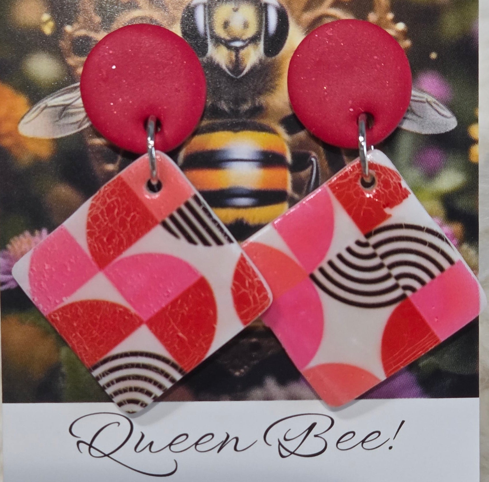 RETRO DESIGN DANGLE STUD EARRINGS!